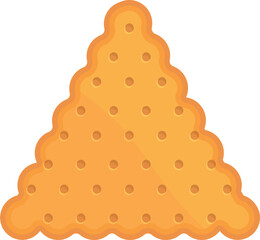Pyramid cracker icon cartoon vector. Food cake. Salty shape
