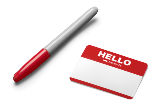 Name tag blank identity card isolated badge blank tag add text