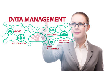 Data management concept with business people