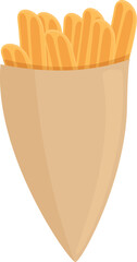 Cute churro icon cartoon vector. Spanish food. Cake spain