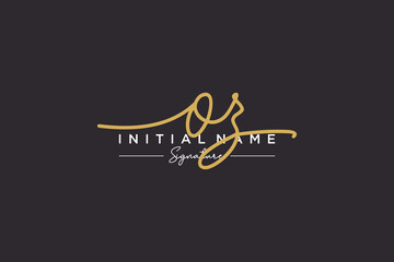 Initial OZ signature logo template vector. Hand drawn Calligraphy lettering Vector illustration.