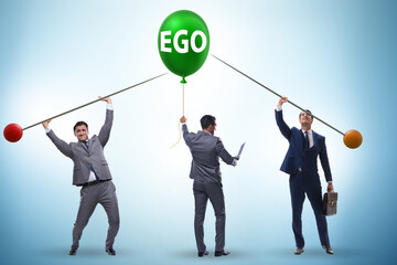 Businessman in excessive ego concept