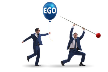Businessman in excessive ego concept
