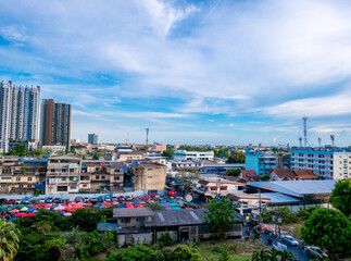 cityscape of talat phlu, bangkok