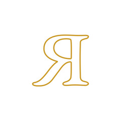 Cyrillic Alphabet, Russian Letter design vector illustration.