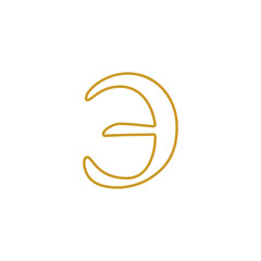 Cyrillic Alphabet, Russian Letter design vector illustration.