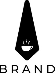 Tie coffe cafe simple logo 