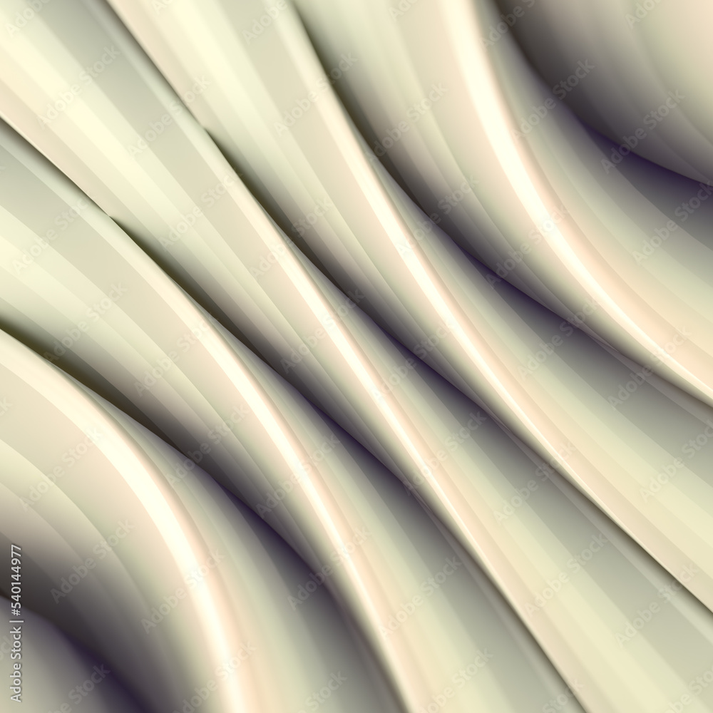 Poster Abstract background with geometric diagonally waves. 3d rendering digital illustration