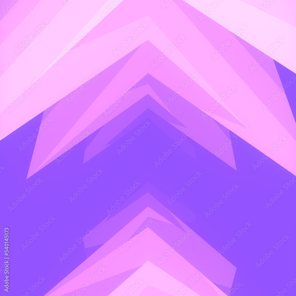 Poster Fantastic composition with zigzag pattern. Bright abstract background. 3d rendering digital illustration