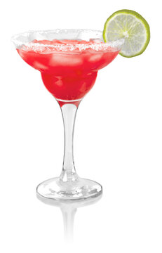 Red Cocktail with Lime