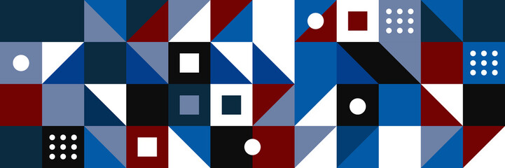 Flat colorful mosaic pattern design banner background