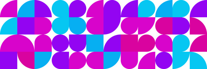 Flat colorful mosaic pattern design banner background