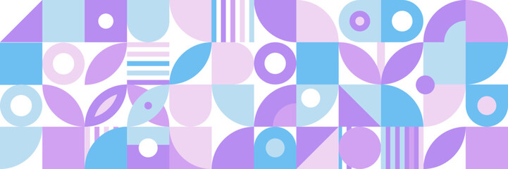 Flat colorful mosaic pattern design banner background