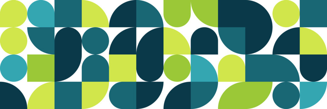 Flat colorful mosaic pattern design banner background