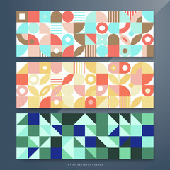 Obraz premium Flat mosaic pattern design banner background