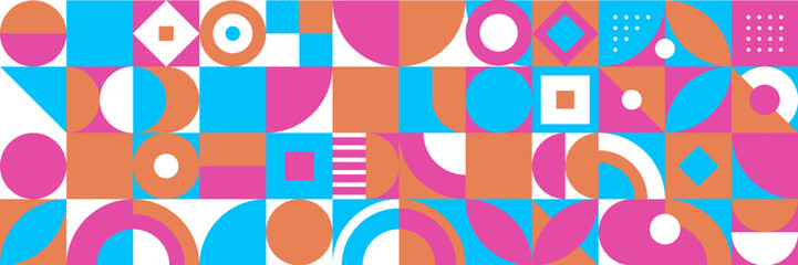 Obraz premium Flat mosaic geometric banner background
