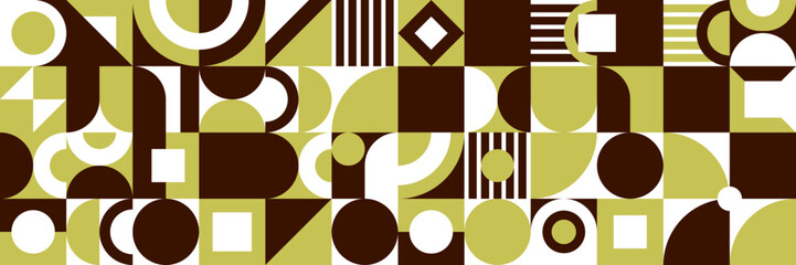 Flat mosaic geometric banner background