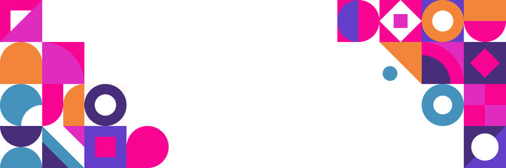 Flat mosaic geometric banner background