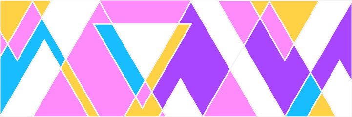 Flat colorful mosaic pattern design banner background