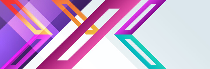 Flat colorful mosaic pattern design banner background