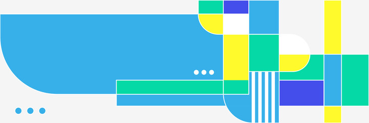 Obraz premium Flat mosaic banner background with geometric shapes