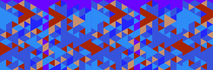 Flat mosaic banner background with geometric shapes