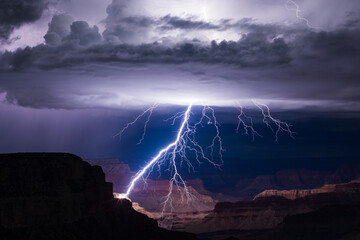 Lightning in the Grand Canyon - Powered by Adobe