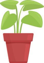 Nature plant icon cartoon vector. Summer garden. Home window