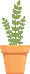 Winter plant pot icon cartoon vector. Summer window. Room stem