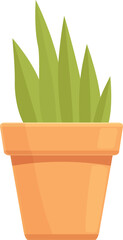 Room plant pot icon cartoon vector. Summer garden. Window Home
