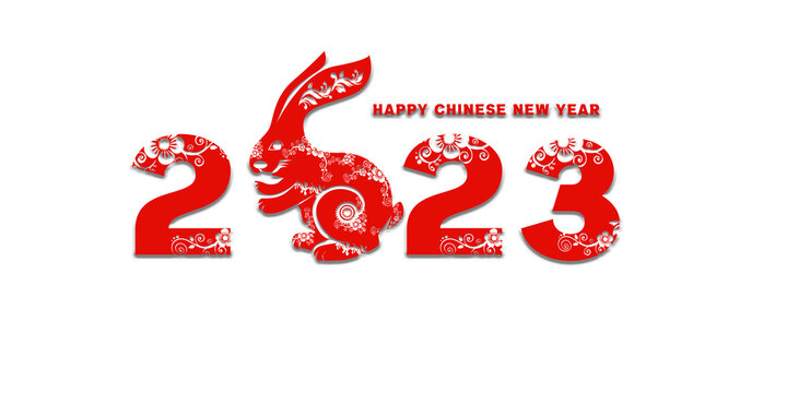 Happy chinese new year . Red rabbit 2023