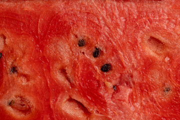 Sliced ripe and juicy watermelon of red color