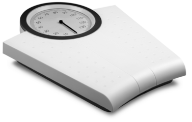 Bathroom scale isolated on background