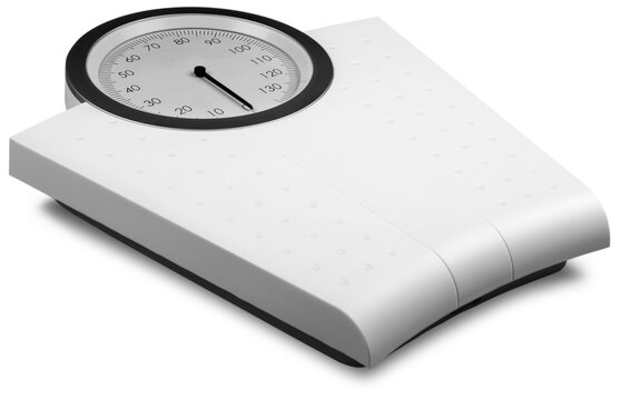 Bathroom scale isolated on background
