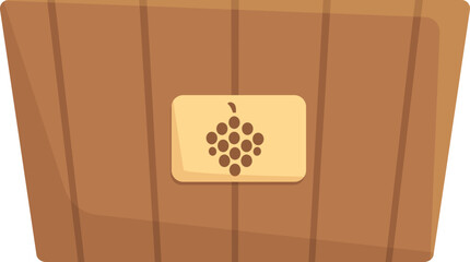 Taste grapes pot icon cartoon vector. Wine cellar. Store drink