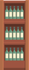 Wine bottle drink bar icon cartoon vector. Store cellar. Grape shop