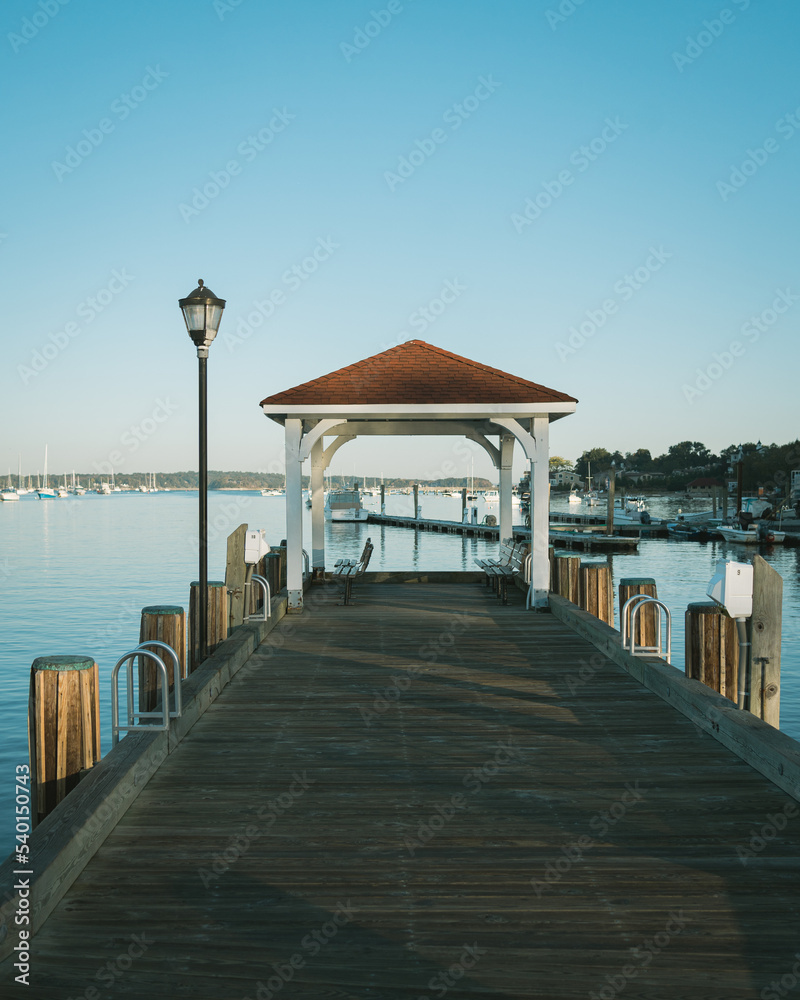 Wall mural pier in northport harbor, northport, new york