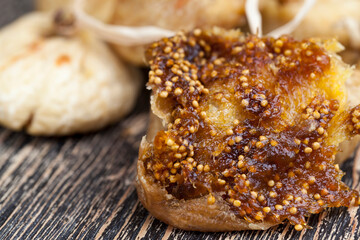 Dried fig fruits on the table