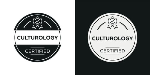 Fototapeta na wymiar Creative (Culturology) Certified badge, vector illustration.