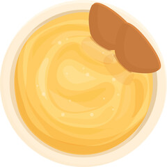 Hummus cooking icon cartoon vector. Food day. Pita bread