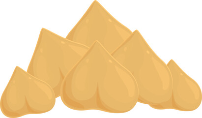 Hummus plant icon cartoon vector. Restaurant food. Meal snack