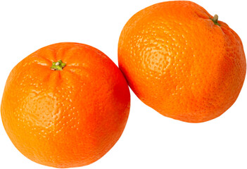 Two oranges isolated on white