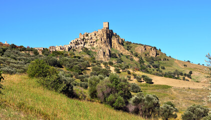 The abandoned village of Craco in Basilicata, Italy