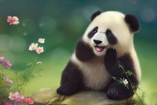 adorable baby little panda