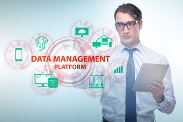 Business people in data management concept