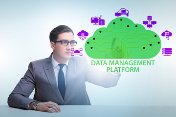Business people in data management concept