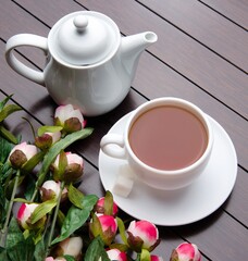 Cup of tea in catering concept
