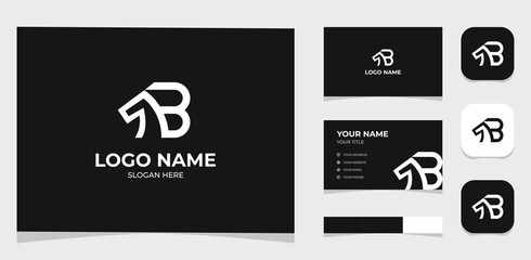 Template Logo Creative Initial Letter B and Horse concept. Creative Template with color pallet, visual branding, business card and icon.