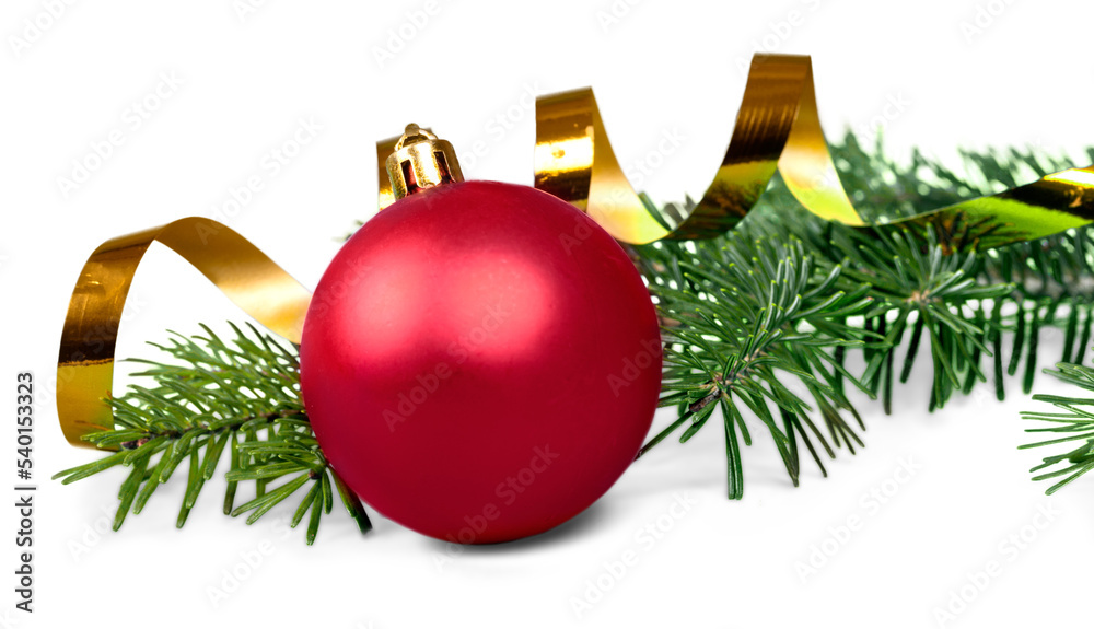 Poster Christmas decorations isolated  on white background