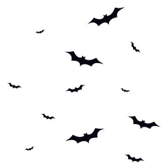 black flying bat halloween clipart PNG